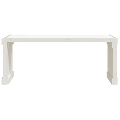 Garden Bench White Solid pine wood Large Extendable