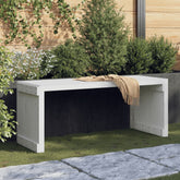 Garden Bench White Solid pine wood Large Extendable