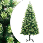 Artificial Hinged Christmas Tree Green PVC, Metal Large
