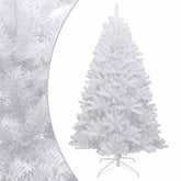 Artificial Hinged Christmas Tree White PVC 70.9 in
