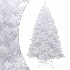Artificial Hinged Christmas Tree White PVC 70.9 in