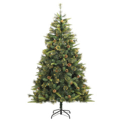 Artificial Hinged Christmas Tree Green PVC Medium Collapsible