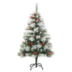 Artificial Hinged Christmas Tree Green PVC Medium