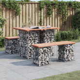 Garden Bench Wood and Metal Solid Douglas Fir wood, Galvanized steel