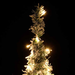 Artificial Christmas Tree Green and white PVC and metal Tall