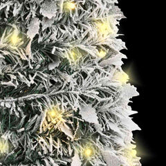 Artificial Christmas Tree Green and white PVC and metal Tall