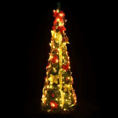 Artificial Christmas Tree Green PVC, metal 59.1 in Collapsible