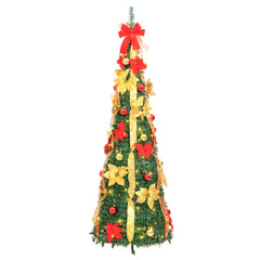 Artificial Christmas Tree Green PVC, metal 59.1 in Collapsible