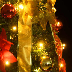Artificial Christmas Tree Green and warm white PVC, Metal 70.9 in