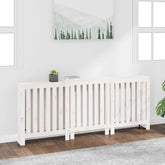 Radiator Cover White 82.7x8.3x33.5 Solid Wood Pine
