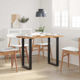 Dining Table Acacia Wood Natural, Black