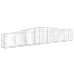 Two galvanized iron arched gabion baskets measuring 157.5x11.8x23.6 inches each.