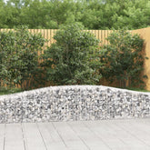 Gabion Basket Set of 5 Silver Galvanized Iron Large