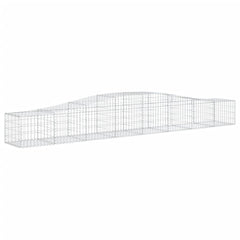 Gabion Basket Set of 9 Silver Galvanized iron Large