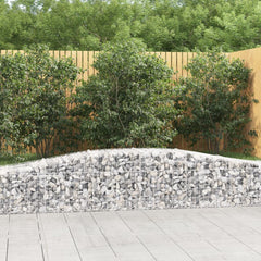 Gabion Basket Set of 9 Silver Galvanized iron Large