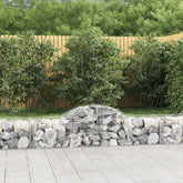 Gabion Basket Set of 7 Silver Galvanized Iron