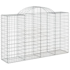 Gabion Basket Set of 5 Silver Galvanized iron Durable