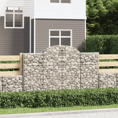 Gabion Basket Set of 7 Silver Galvanized iron Large