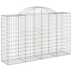Gabion Basket Set of 8 Silver Galvanized Iron
