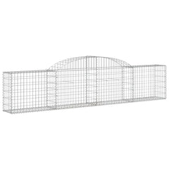 Gabion Basket Set of 5 Silver Galvanized iron Large
