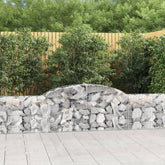 Gabion Basket Set of 6 Silver Galvanized Iron Large