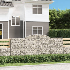 Gabion Basket Set of 2 Silver Galvanized iron Large Durable