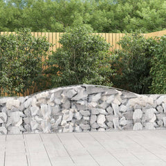 Gabion Basket Set of 2 Silver Galvanized Iron Large