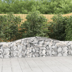 Gabion Basket Set of 3 Galvanized Silver Galvanized Iron Large