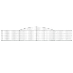 Gabion Basket Set of 4 Silver Galvanized Iron Large Sturdy