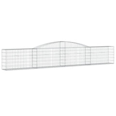 Gabion Basket Set of 7 Silver Galvanized Iron Large