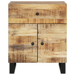 Bedside Cabinet Natural wood and black