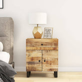 Bedside Cabinet Natural wood and black