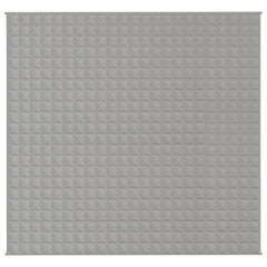 Gray Bostome weighted blanket, 86.6x92.5 inches, 33.1 pounds, cotton with quilted pockets.