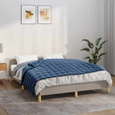 Weighted Blanket Blue Polyester, Glass beads 54.3 x 78.7 in