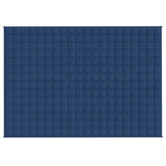 Blue Bostome weighted blanket, 54.3x78.7 inches, 22 pounds, with quilted texture.