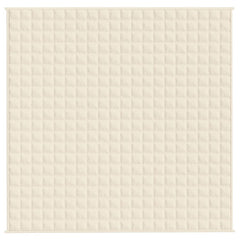 Light cream Bostome weighted blanket, 78.7x78.7 inches, 19.8 pounds, quilted texture.