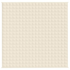 Light cream Bostome weighted blanket, 78.7x78.7 inches, 28.7 lb, with quilted texture.