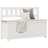 Bench White Solid pine wood Standard Bench Rectangular Rustic