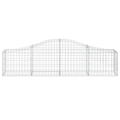Galvanized iron arched gabion basket, 78.7 inches, designed for garden barriers and stability.