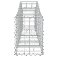 Galvanized iron arched gabion basket designed for garden barriers, measuring 78.7 inches.