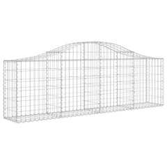 Galvanized iron arched gabion basket for garden wall, measuring 78.7x11.8x23.6 inches.
