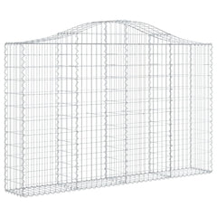 Arched galvanized iron gabion basket, 78.7x11.8x47.2/55.1 inches.