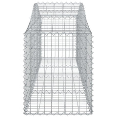 Galvanized iron arched gabion basket, 78.7x19.7x23.6/31.5 inches, wire mesh.