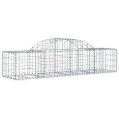 Gabion Basket Silver Galvanized Iron 78.7x19.7x15.7/23.6 in