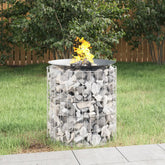 Gabion Fire Pit Ø 19.7 Galvanized Iron