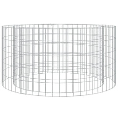 39.4-inch galvanized iron gabion fire pit cage with mesh design.