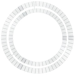 39.4-inch galvanized iron gabion fire pit cage with open wire mesh design.