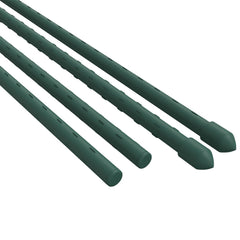 Green coated steel garden plant stakes, 70.9 inches tall, for supporting plants.