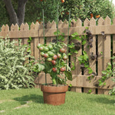 Green steel garden plant supports with three rings, 23.6 inches tall, for plant stability.