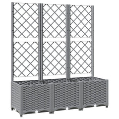 Garden Planter Light grey Polypropylene 47.2 x 15.7 x 53.5 in